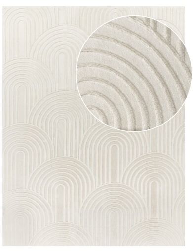 Alfombra de piel Lelystar | Crema | 160×220 cm